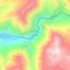 Mapa topográfico Huanchu, altitud, relieve