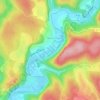 Mapa topográfico Les Canabals, altitud, relieve