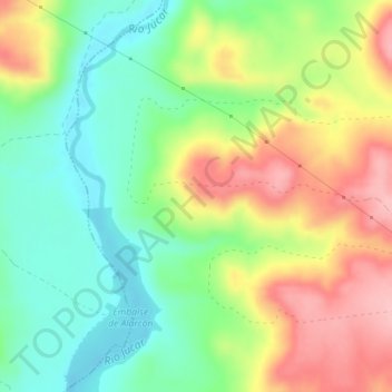 Mapa topográfico El Pinazo, altitud, relieve