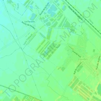 Mapa topográfico Champon, altitud, relieve