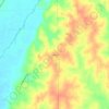 Mapa topográfico Lindley, altitud, relieve