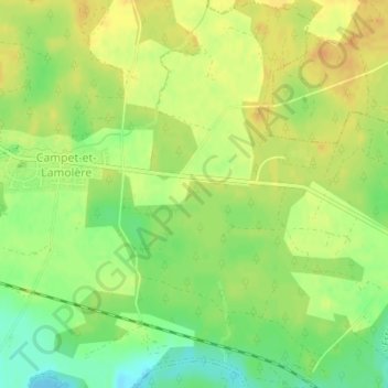 Mapa topográfico Rome, altitud, relieve