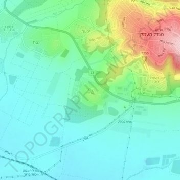 Mapa topográfico Sarid, altitud, relieve