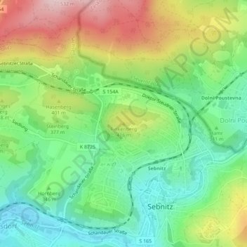 Mapa topográfico Finkenberg, altitud, relieve