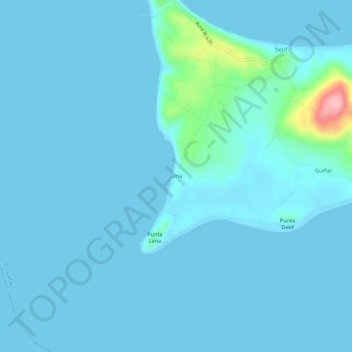 Mapa topográfico Lima, altitud, relieve