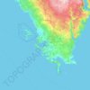 Mapa topográfico Pula, altitud, relieve