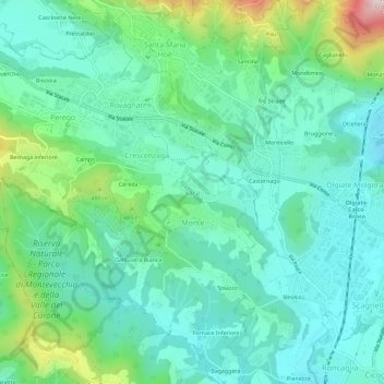 Mapa topográfico Sara, altitud, relieve