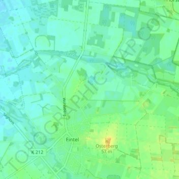 Mapa topográfico Haxloh, altitud, relieve