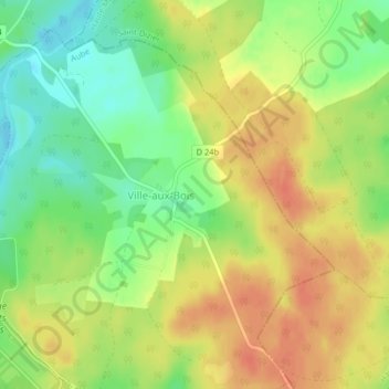 Mapa topográfico La Motte, altitud, relieve