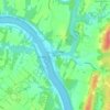 Mapa topográfico Antietam, altitud, relieve