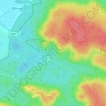 Mapa topográfico Bas Cuvier, altitud, relieve