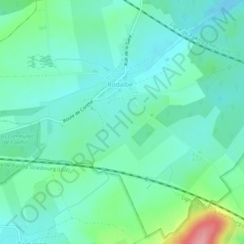 Mapa topográfico Chemin de Pierres, altitud, relieve