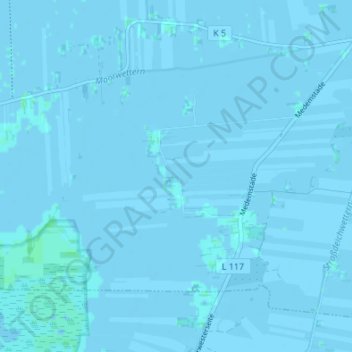 Mapa topográfico Medemstade, altitud, relieve