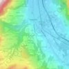 Mapa topográfico Les Normands, altitud, relieve