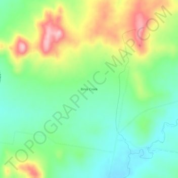 Mapa topográfico Binni Creek, altitud, relieve