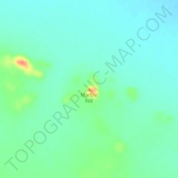 Mapa topográfico Marble Hill, altitud, relieve