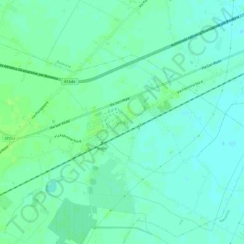 Mapa topográfico Godo, altitud, relieve