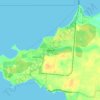 Mapa topográfico Weipa, altitud, relieve
