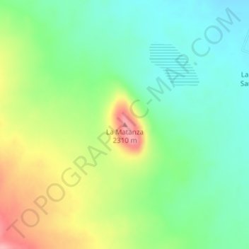 Mapa topográfico La Matanza, altitud, relieve