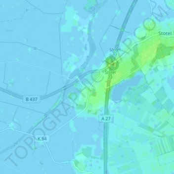 Mapa topográfico Speckje, altitud, relieve