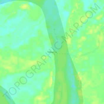Mapa topográfico Tahuania, altitud, relieve