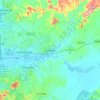 Mapa topográfico Gravataí, altitud, relieve