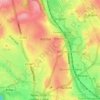 Mapa topográfico Wolstanton, altitud, relieve