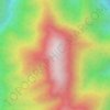 Mapa topográfico Biri Rante, altitud, relieve