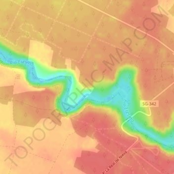 Mapa topográfico Capita, altitud, relieve