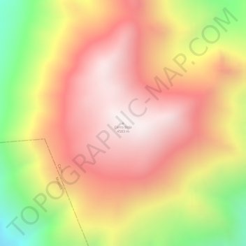Mapa topográfico Cerro Bola, altitud, relieve