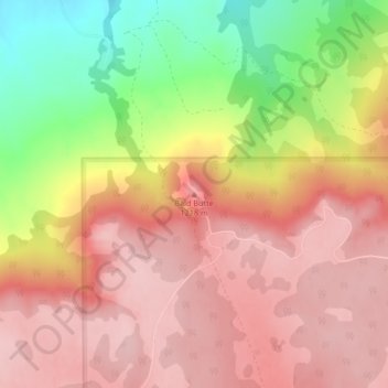 Mapa topográfico Bald Butte, altitud, relieve