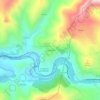 Mapa topográfico Os Albaredos, altitud, relieve