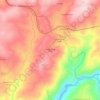 Mapa topográfico Contenças de Cima, altitud, relieve