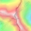 Mapa topográfico Kangchenjunga, altitud, relieve