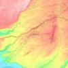 Mapa topográfico La Tebaida, altitud, relieve