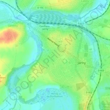 Mapa topográfico Saulxure, altitud, relieve
