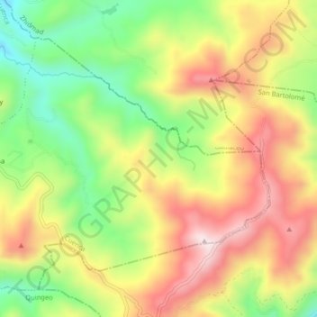 Mapa topográfico Ruizho;Tejar, altitud, relieve