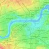 Mapa topográfico Jarrow, altitud, relieve