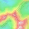 Mapa topográfico Quindío Norte, altitud, relieve