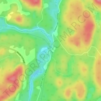 Mapa topográfico Macaza, altitud, relieve