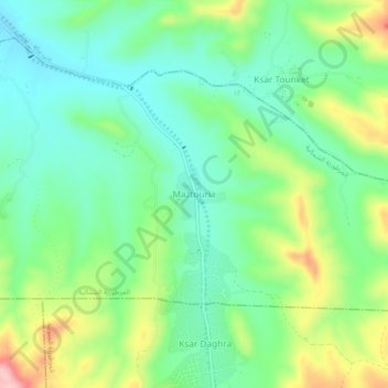Mapa topográfico Maztouria, altitud, relieve