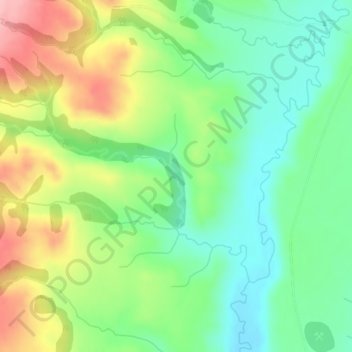 Mapa topográfico Pine Coulee, altitud, relieve