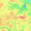 Mapa topográfico Aubigné, altitud, relieve