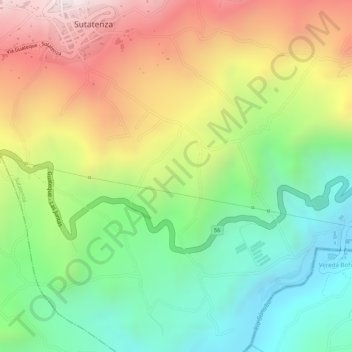 Mapa topográfico San Jose, altitud, relieve