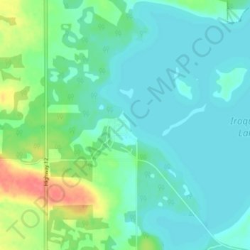 Mapa topográfico Pelican Cove, altitud, relieve