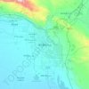 Mapa topográfico 库尔勒市, altitud, relieve