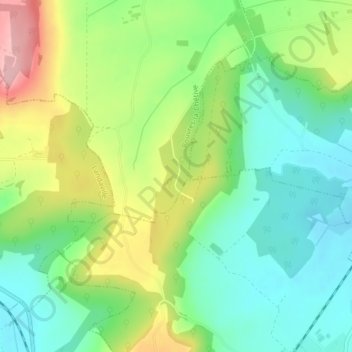 Mapa topográfico Bois Chenaut, altitud, relieve