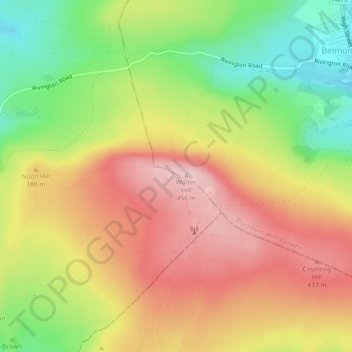 Mapa topográfico Electricty Northwest, altitud, relieve