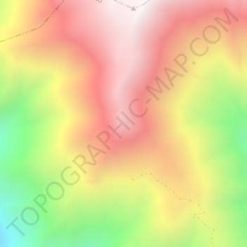 Mapa topográfico Cerro Lepirco, altitud, relieve