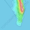 Mapa topográfico Camp Bay, altitud, relieve